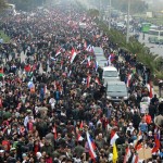 Sirijoj daugiatūkstantiniai protestai