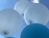 Plinta įrašas, kaip paaugliai Kauno rajone rado kovinį pistoletą parištą helio balionais.